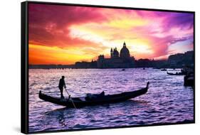 Venetian Sunlight - Majestic Indigo Sunset-Philippe HUGONNARD-Framed Stretched Canvas