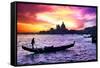 Venetian Sunlight - Majestic Indigo Sunset-Philippe HUGONNARD-Framed Stretched Canvas