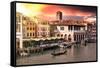 Venetian Sunlight - Market Sunrise-Philippe HUGONNARD-Framed Stretched Canvas