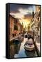 Venetian Sunlight - Motoscafi-Philippe HUGONNARD-Framed Stretched Canvas