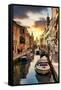 Venetian Sunlight - Motoscafi-Philippe HUGONNARD-Framed Stretched Canvas