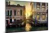 Venetian Sunlight - Palazzo Sunset Bridge-Philippe HUGONNARD-Mounted Photographic Print