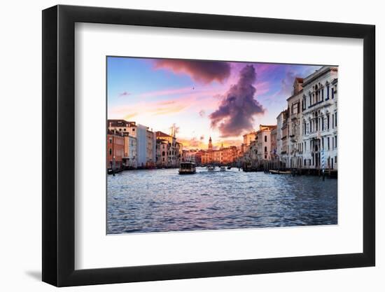 Venetian Sunlight - Pink Purple Sunset-Philippe HUGONNARD-Framed Photographic Print