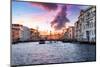 Venetian Sunlight - Pink Purple Sunset-Philippe HUGONNARD-Mounted Photographic Print