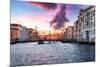 Venetian Sunlight - Pink Purple Sunset-Philippe HUGONNARD-Mounted Photographic Print