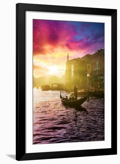 Venetian Sunlight - Pink Sunset-Philippe HUGONNARD-Framed Photographic Print