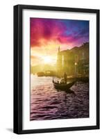 Venetian Sunlight - Pink Sunset-Philippe HUGONNARD-Framed Premium Photographic Print