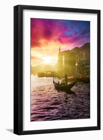 Venetian Sunlight - Pink Sunset-Philippe HUGONNARD-Framed Premium Photographic Print