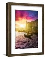 Venetian Sunlight - Pink Sunset-Philippe HUGONNARD-Framed Photographic Print