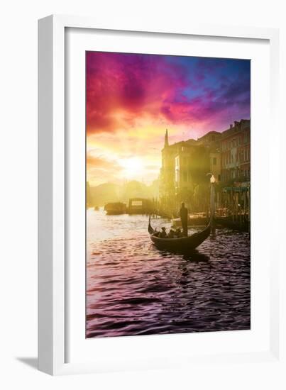 Venetian Sunlight - Pink Sunset-Philippe HUGONNARD-Framed Photographic Print