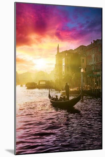 Venetian Sunlight - Pink Sunset-Philippe HUGONNARD-Mounted Photographic Print