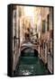 Venetian Sunlight - Red Bricks Bridge-Philippe HUGONNARD-Framed Stretched Canvas