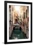 Venetian Sunlight - Red Bricks Bridge-Philippe HUGONNARD-Framed Photographic Print