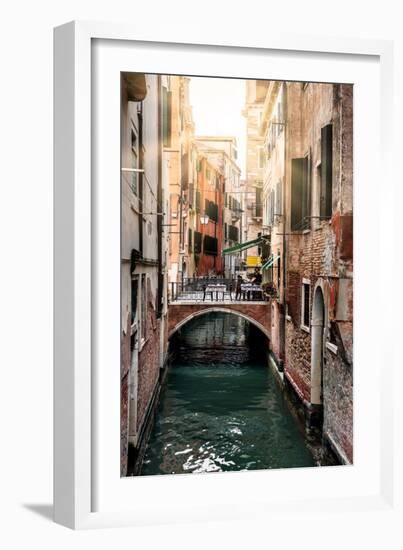 Venetian Sunlight - Red Bricks Bridge-Philippe HUGONNARD-Framed Photographic Print