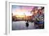 Venetian Sunlight - Rialto Sunset-Philippe HUGONNARD-Framed Photographic Print