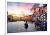 Venetian Sunlight - Rialto Sunset-Philippe HUGONNARD-Framed Photographic Print