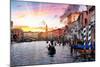 Venetian Sunlight - Rialto Sunset-Philippe HUGONNARD-Mounted Photographic Print