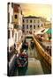Venetian Sunlight - Rio di S. Provoio at Sunset-Philippe HUGONNARD-Stretched Canvas