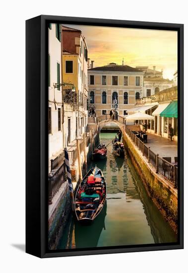 Venetian Sunlight - Rio di S. Provoio at Sunset-Philippe HUGONNARD-Framed Stretched Canvas