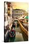 Venetian Sunlight - Rio di S. Provoio at Sunset-Philippe HUGONNARD-Stretched Canvas