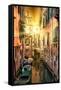 Venetian Sunlight - Rio Tera Secondo Sunset-Philippe HUGONNARD-Framed Stretched Canvas