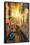 Venetian Sunlight - Rio Tera Secondo Sunset-Philippe HUGONNARD-Framed Stretched Canvas