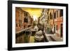 Venetian Sunlight - San Barnaba Sunset-Philippe HUGONNARD-Framed Photographic Print