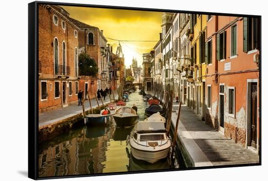 Venetian Sunlight - San Barnaba Sunset-Philippe HUGONNARD-Framed Stretched Canvas