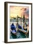 Venetian Sunlight - San Giorgio Maggiore Sunset-Philippe HUGONNARD-Framed Photographic Print