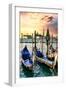 Venetian Sunlight - San Giorgio Maggiore Sunset-Philippe HUGONNARD-Framed Photographic Print