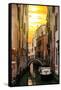 Venetian Sunlight - Small Canal Bridge-Philippe HUGONNARD-Framed Stretched Canvas