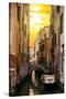 Venetian Sunlight - Small Canal Bridge-Philippe HUGONNARD-Stretched Canvas