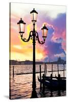 Venetian Sunlight - Street Lamp-Philippe HUGONNARD-Stretched Canvas