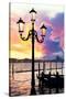 Venetian Sunlight - Street Lamp-Philippe HUGONNARD-Stretched Canvas