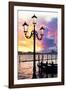 Venetian Sunlight - Street Lamp-Philippe HUGONNARD-Framed Photographic Print