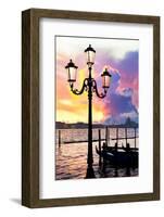 Venetian Sunlight - Street Lamp-Philippe HUGONNARD-Framed Photographic Print