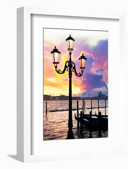 Venetian Sunlight - Street Lamp-Philippe HUGONNARD-Framed Photographic Print