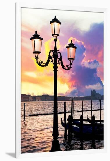 Venetian Sunlight - Street Lamp-Philippe HUGONNARD-Framed Photographic Print