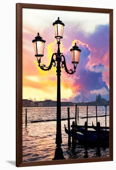 Venetian Sunlight - Street Lamp-Philippe HUGONNARD-Framed Photographic Print