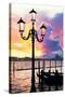 Venetian Sunlight - Street Lamp-Philippe HUGONNARD-Stretched Canvas