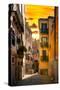 Venetian Sunlight - Sunrise Street-Philippe HUGONNARD-Stretched Canvas