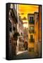 Venetian Sunlight - Sunrise Street-Philippe HUGONNARD-Framed Stretched Canvas