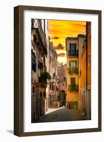 Venetian Sunlight - Sunrise Street-Philippe HUGONNARD-Framed Photographic Print