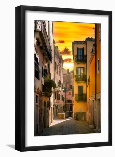 Venetian Sunlight - Sunrise Street-Philippe HUGONNARD-Framed Photographic Print