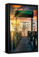Venetian Sunlight - Sunset Jetty-Philippe HUGONNARD-Framed Stretched Canvas