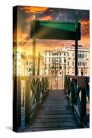 Venetian Sunlight - Sunset Jetty-Philippe HUGONNARD-Stretched Canvas