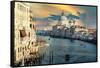 Venetian Sunlight - The Grand Canal at Sunset-Philippe HUGONNARD-Framed Stretched Canvas
