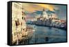 Venetian Sunlight - The Grand Canal at Sunset-Philippe HUGONNARD-Framed Stretched Canvas