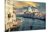 Venetian Sunlight - The Grand Canal at Sunset-Philippe HUGONNARD-Mounted Photographic Print