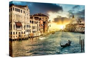 Venetian Sunlight - The Grand Canal-Philippe HUGONNARD-Stretched Canvas